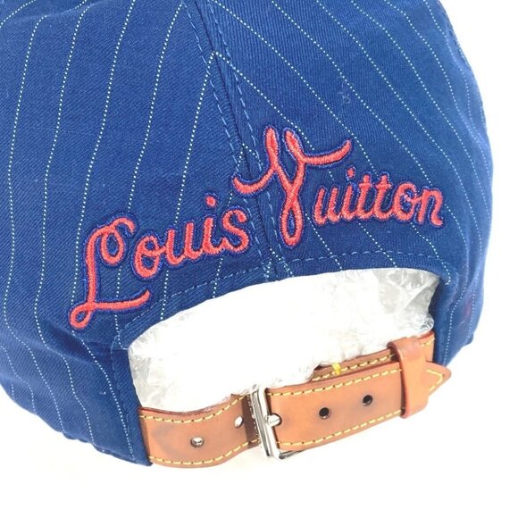 LOUIS VUITTON M7007M Newsboy cap-LV Varsity hat cap baseball cap cotton Navy main image 9